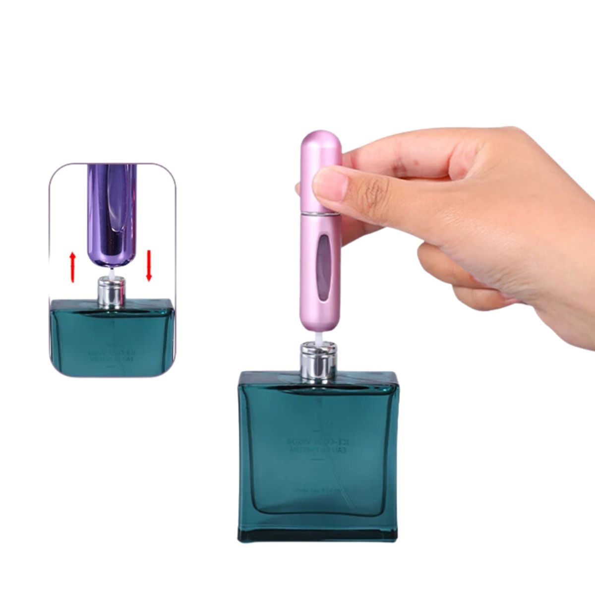 INSPIRA - Set de 3 Atomizadores Recargables para Perfume para Viaje