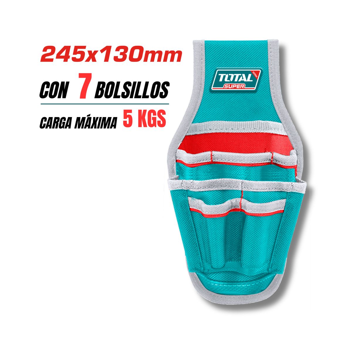 TOTAL TOOLS - Bolsillo para porta herramientas 7 bolsillos Total