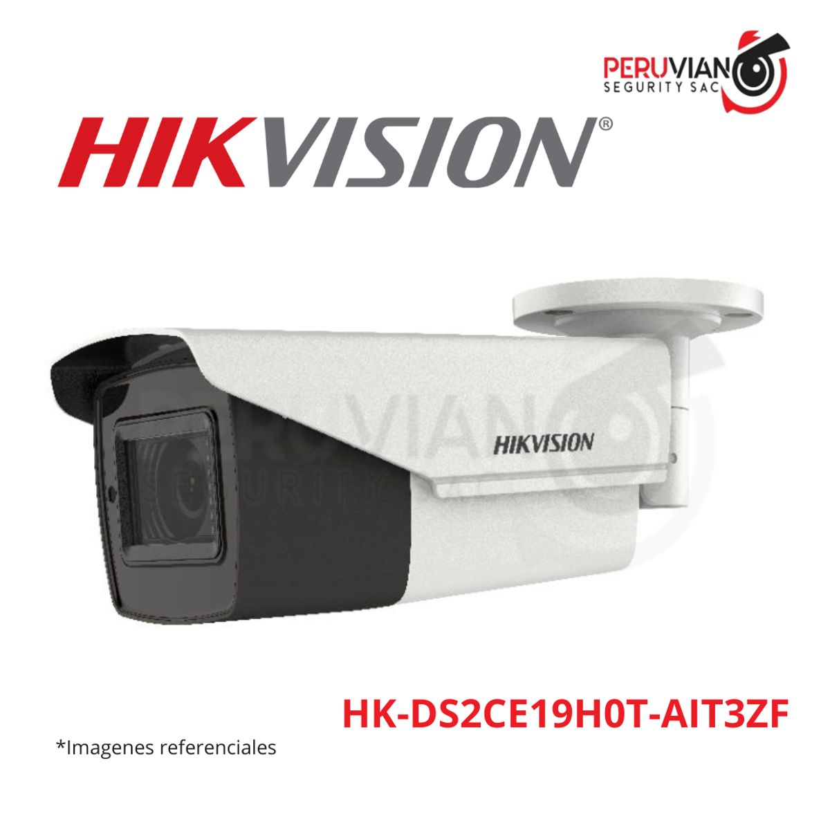 HIKVISION - TUBO 5MP, WDR 120dB, MENU OSD EXIR 40mtrs  HK-DS2CE19H0T-AIT3ZF