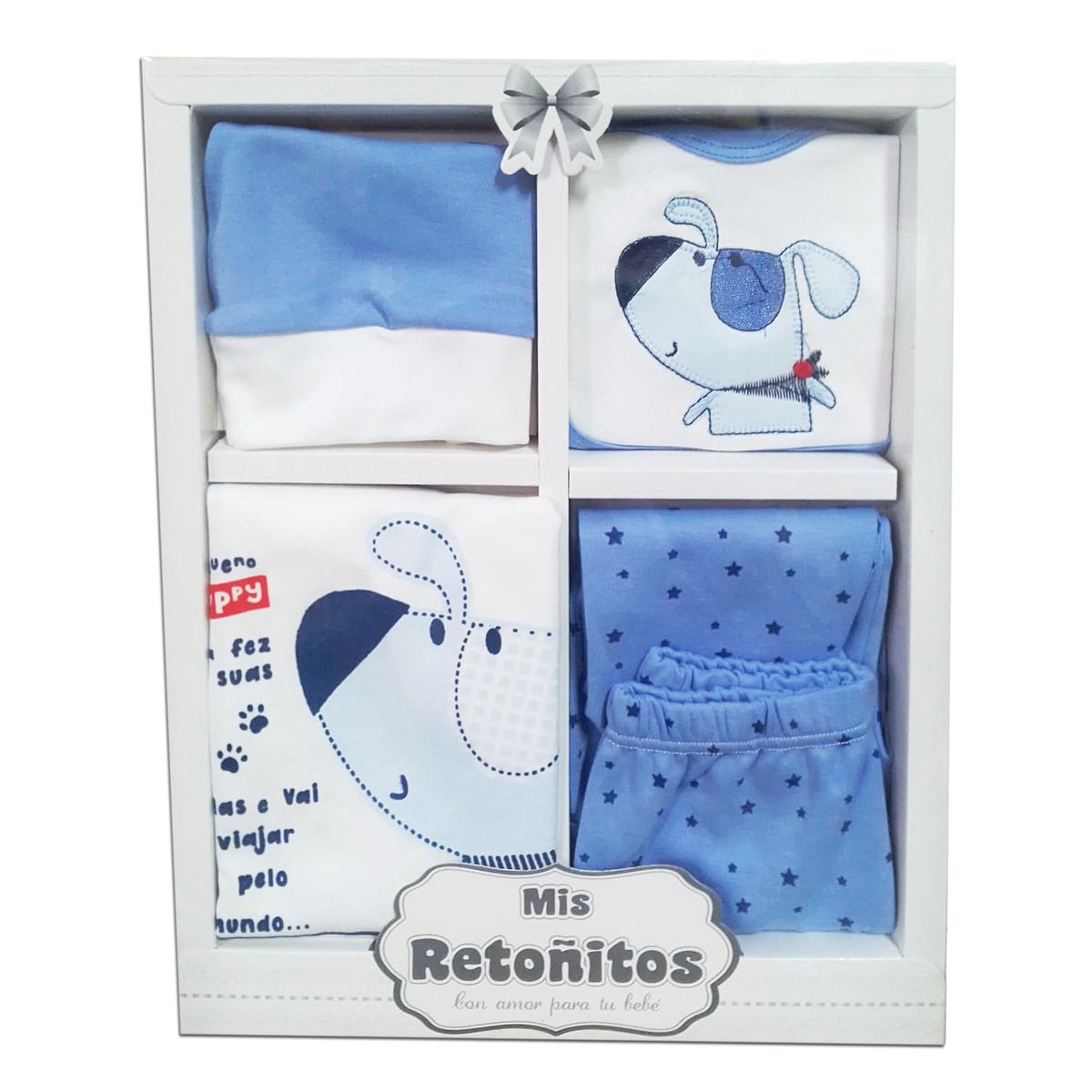 GENERICO - Ajuar Bebé - Puppy Francés Azul