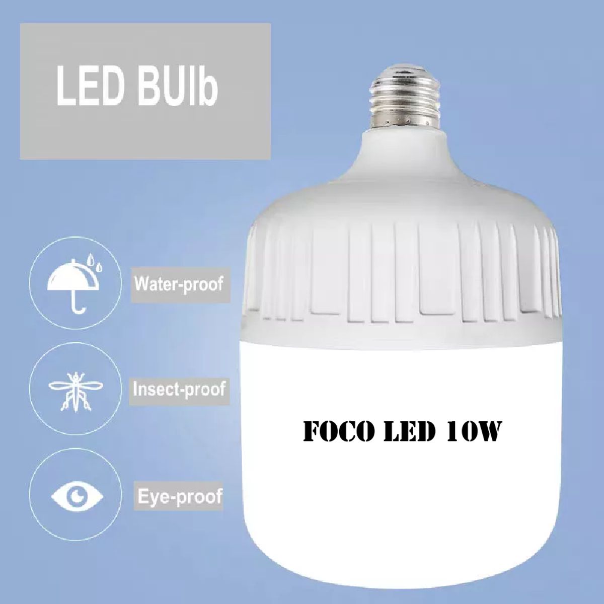GENERICO - Foco Led  10w Botella  Pack 10 Unidades