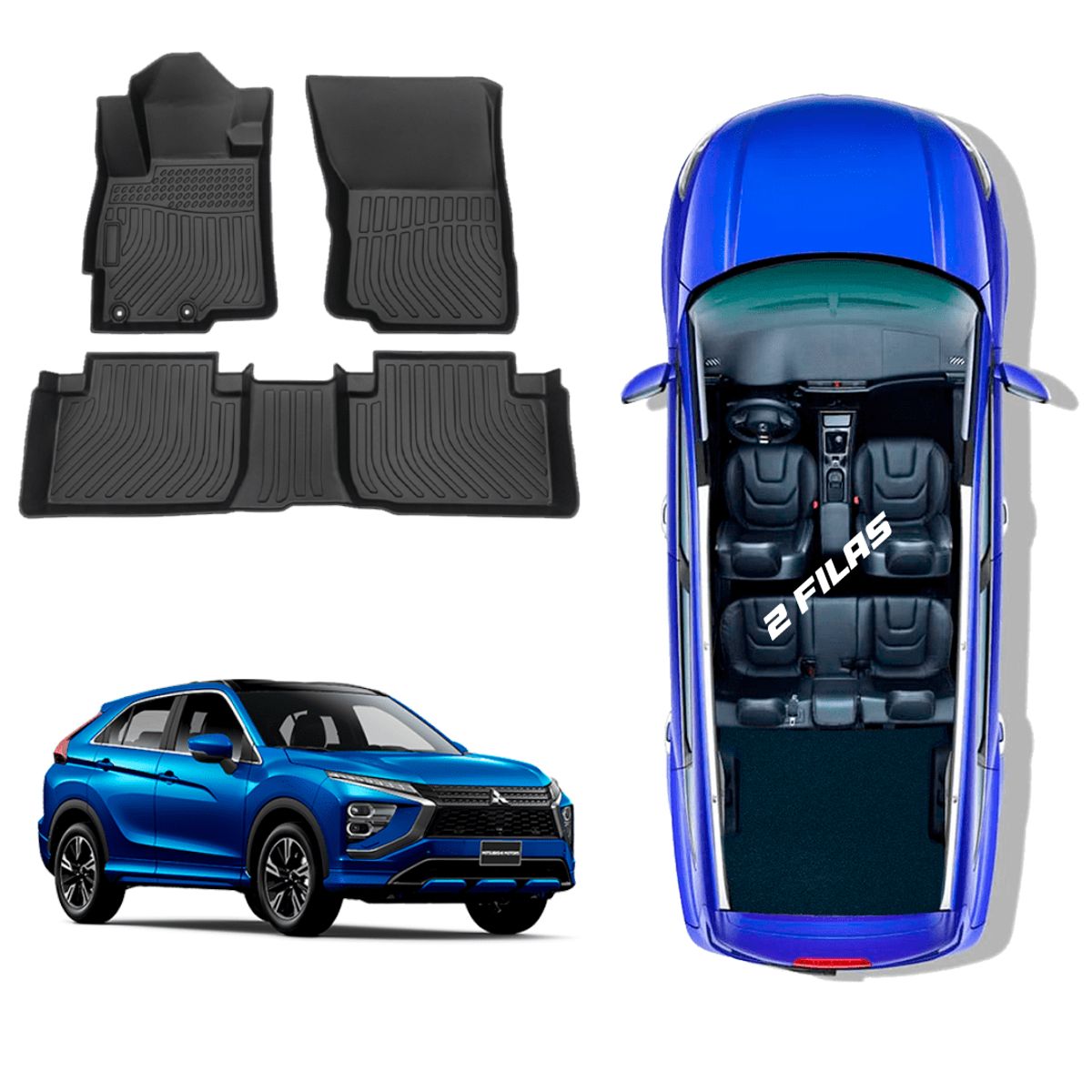 TECGO - PROTECTOR PISO 5D TPE MITSUBISHI ECLIPSE CROSS 2018-2023
