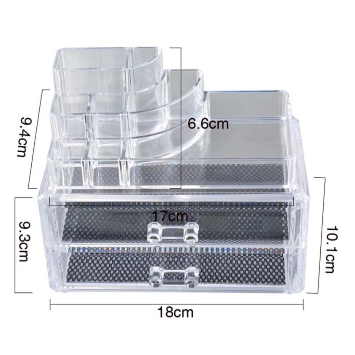 GENERICO - JOYERO ORGANIZADOR ACRILICO 2 PIEZAS