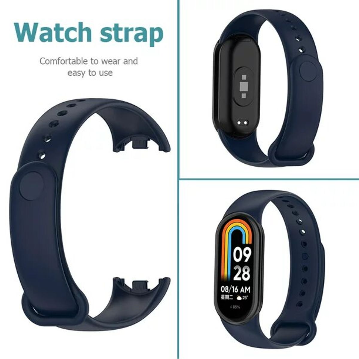 GENERICO - Correa Compatible con Xiaomi Mi Band 8 - Azul