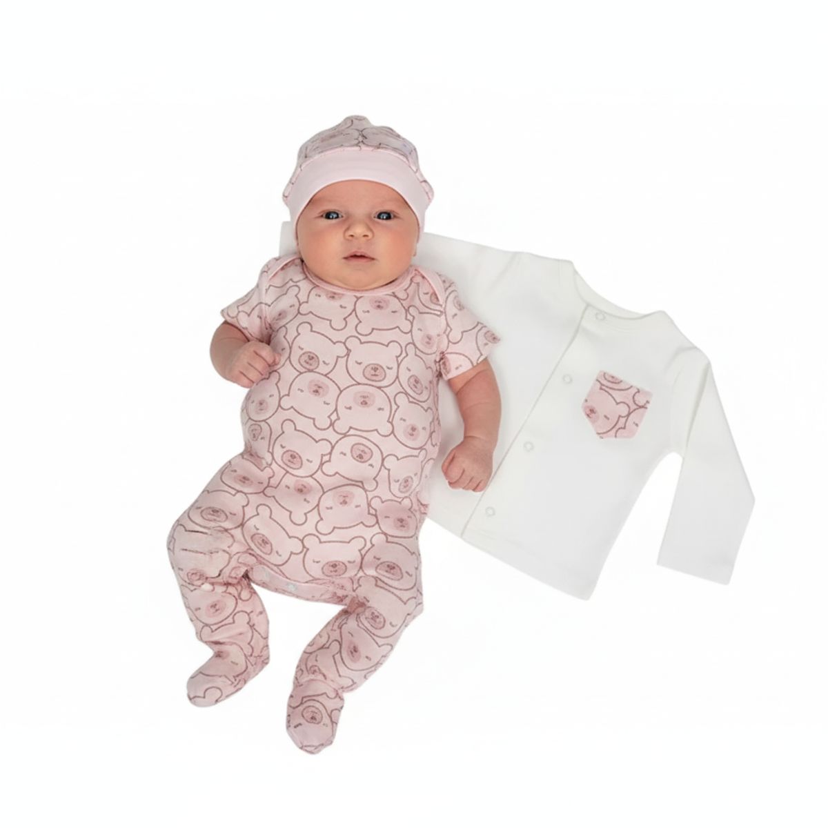 GENERICO - Ajuar Cara de Ositos Rosa