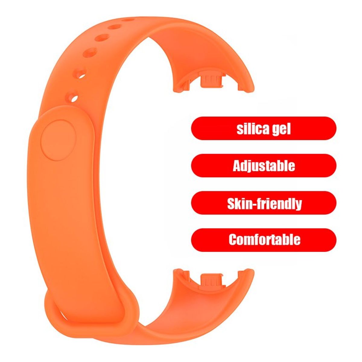GENERICO - Correa Compatible con Xiaomi Mi Band 8 - Naranja