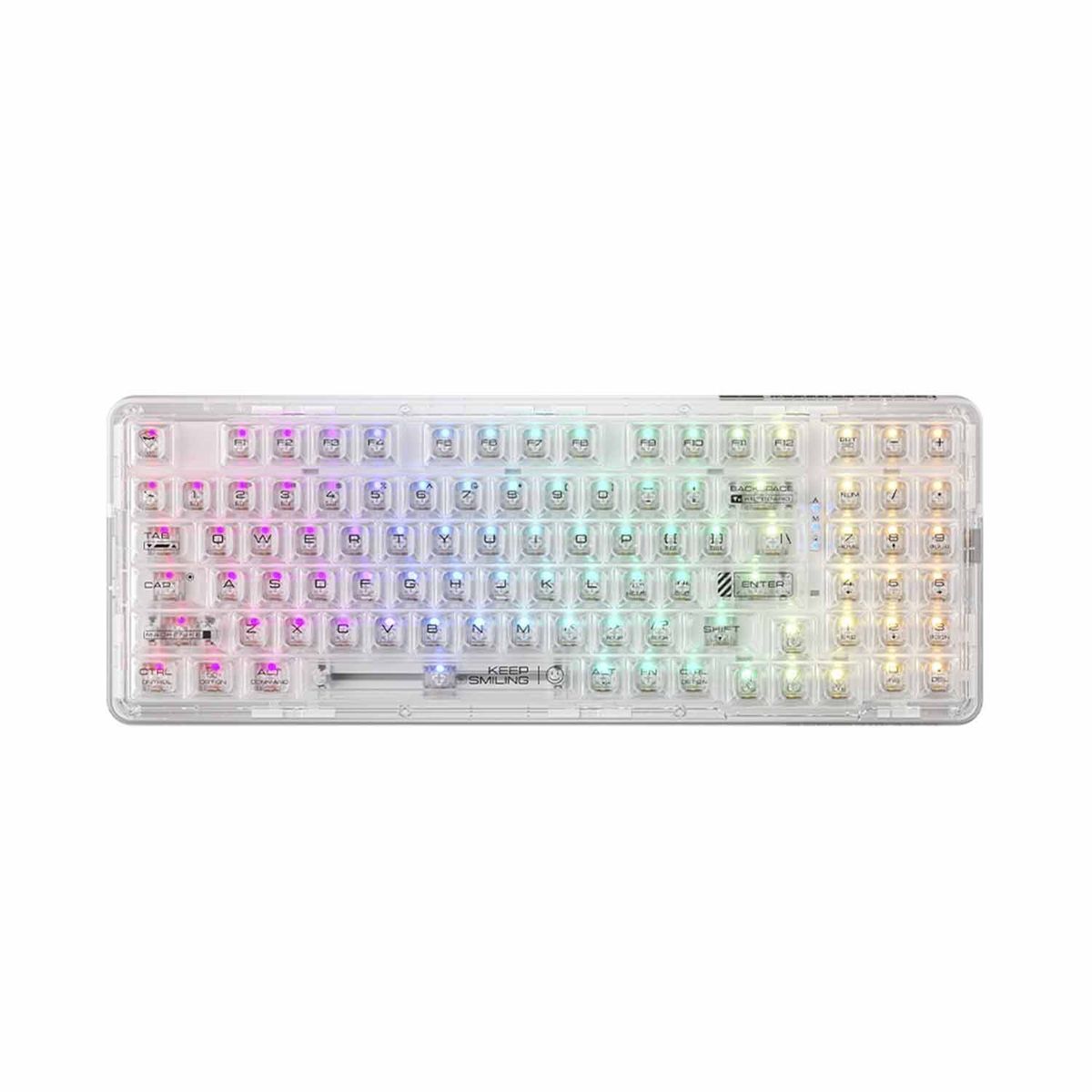 MACHENIKE - Teclado Gamer Machenike K500F Switch White K500F-B94 Crystal Linear