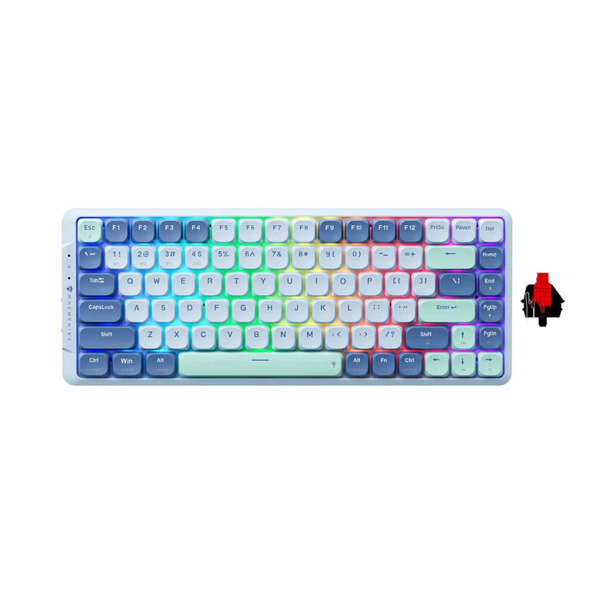 MACHENIKE - Teclado Gamer Machenike Air50-B80 Switch Red Rgb Indigo Grey Blue