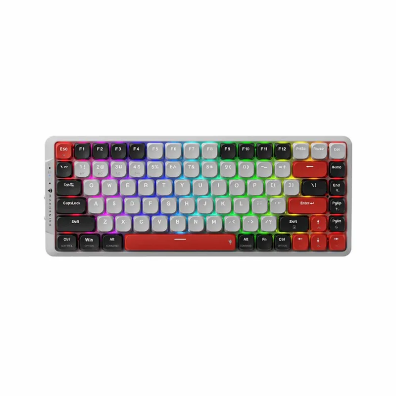 MACHENIKE - Teclado Gamer Machenike Air50-B80 Switch Red Outemu Rgb Flame Red