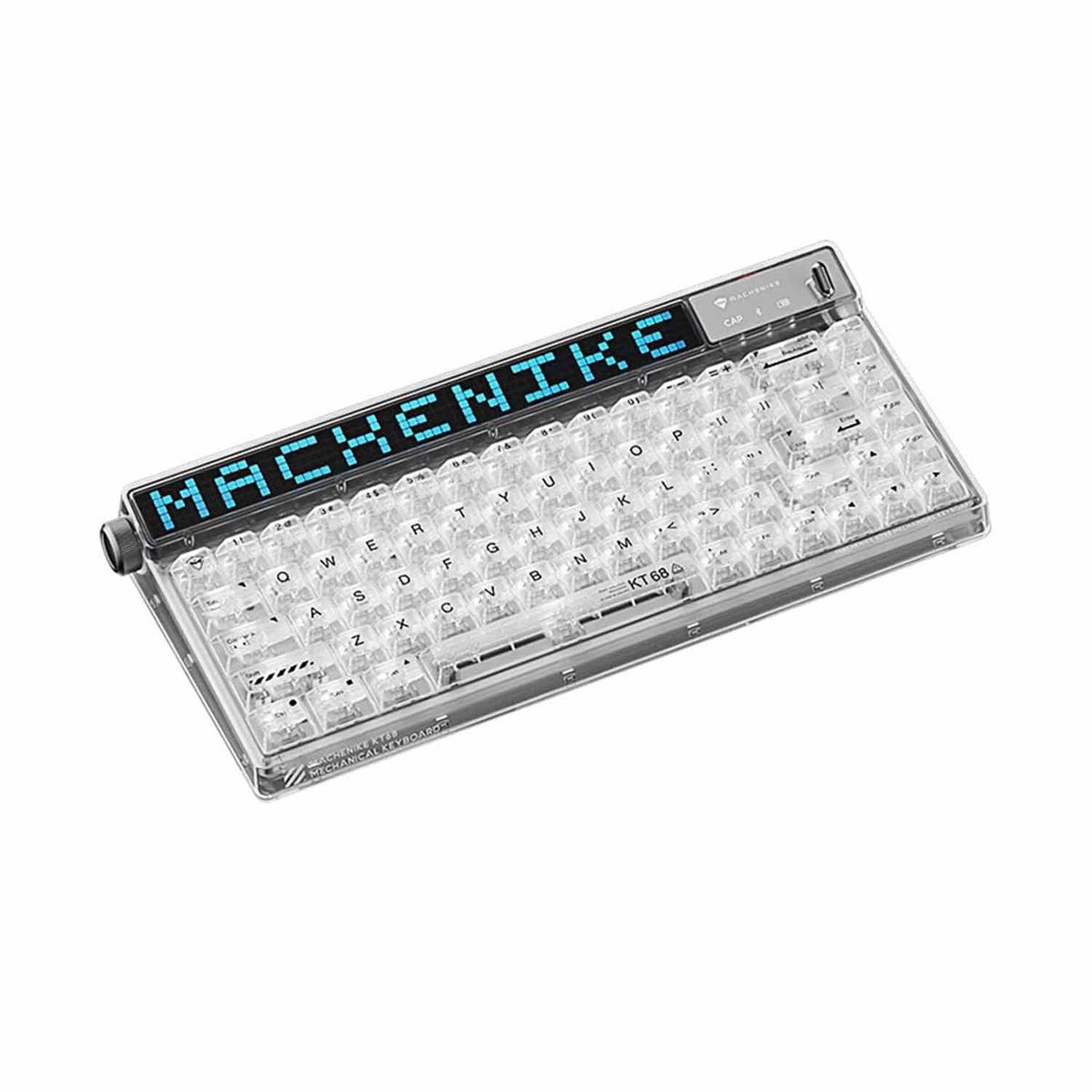 MACHENIKE - Teclado Gamer Machenike KT68 Pro White Switch Gateron Ice Silent V2
