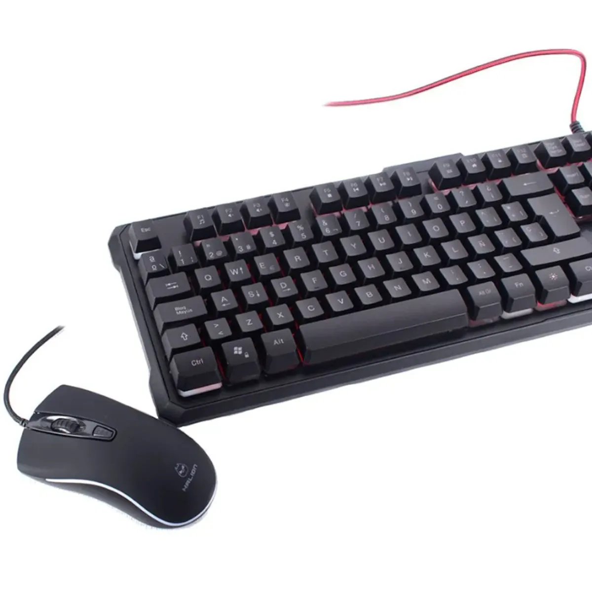 HALION - Kit Gamer 3 En 1 Odin Halion : Teclado Semimecanico +Mouse+Pad