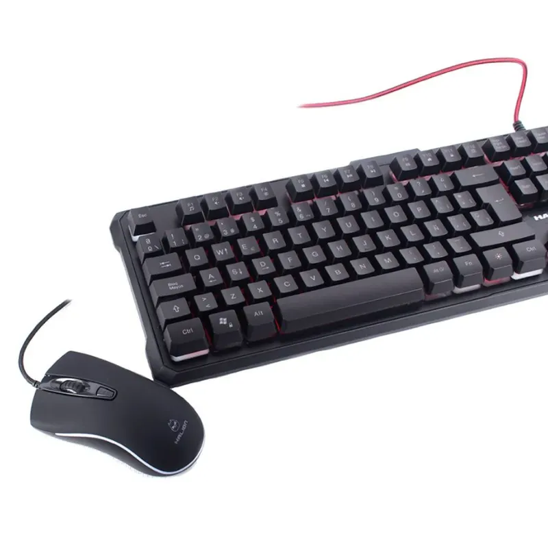 HALION - Kit Gamer 3 En 1 Odin Halion : Teclado Semimecanico +Mouse+Pad