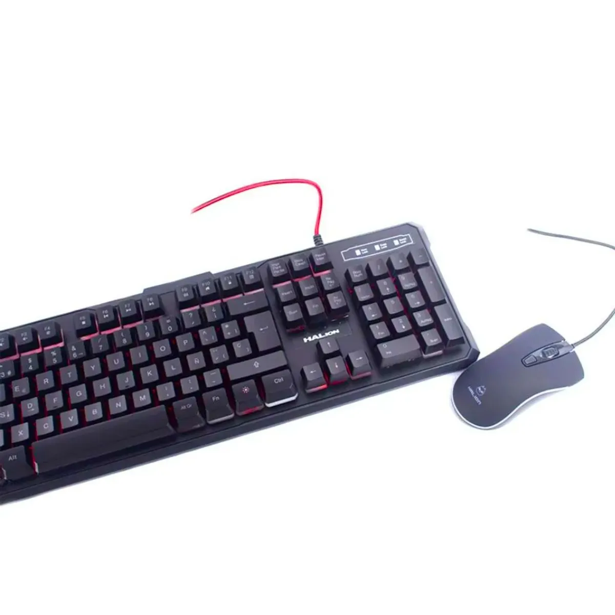 HALION - Kit Gamer 3 En 1 Odin Halion : Teclado Semimecanico +Mouse+Pad