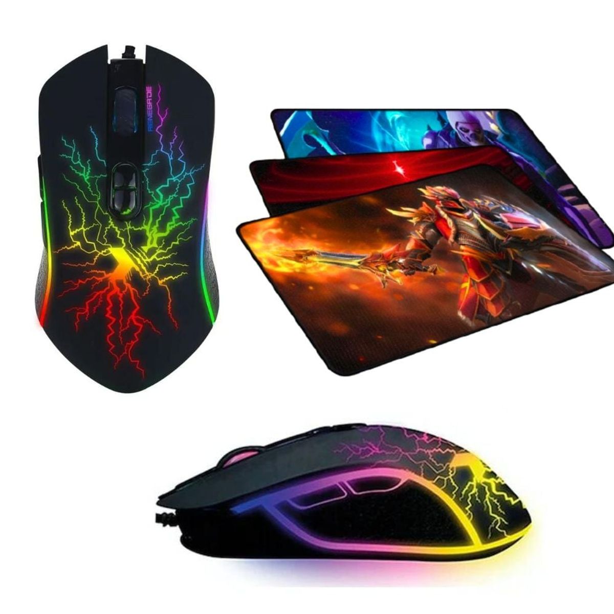 CYBERTEL - Kit Gamer 3 En 1 Cyb : Teclado Elektron + Mouse Xblade + Pad