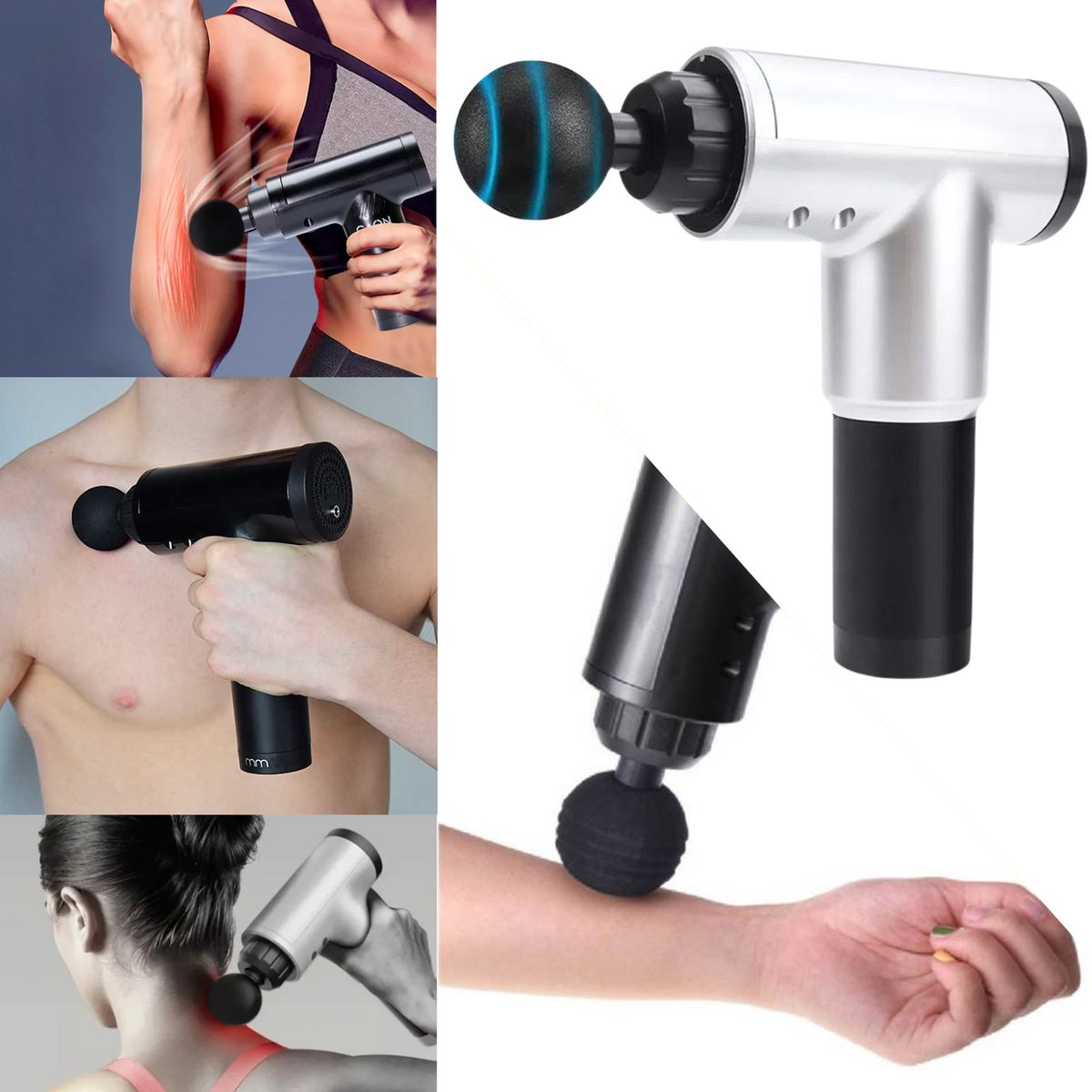 OEM - Masajeador Muscular Recargable Tipo Pistola Relajación Terapia