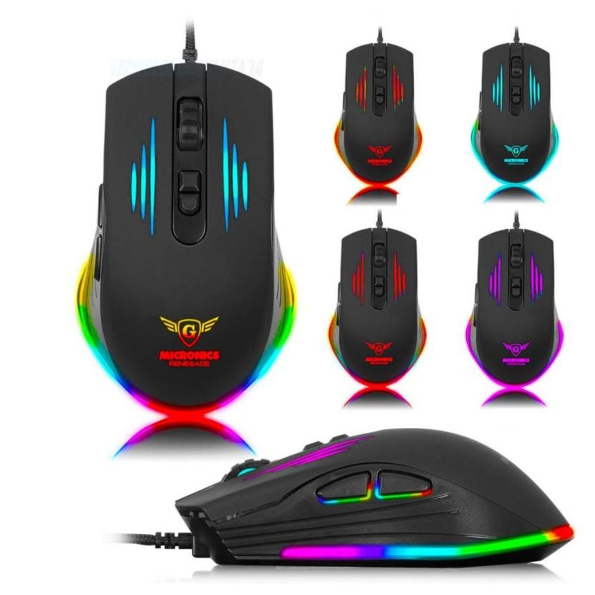 CYBERTEL - Kit Gamer 3 En 1 : Teclado Elektron + Mouse Renegade + Pad
