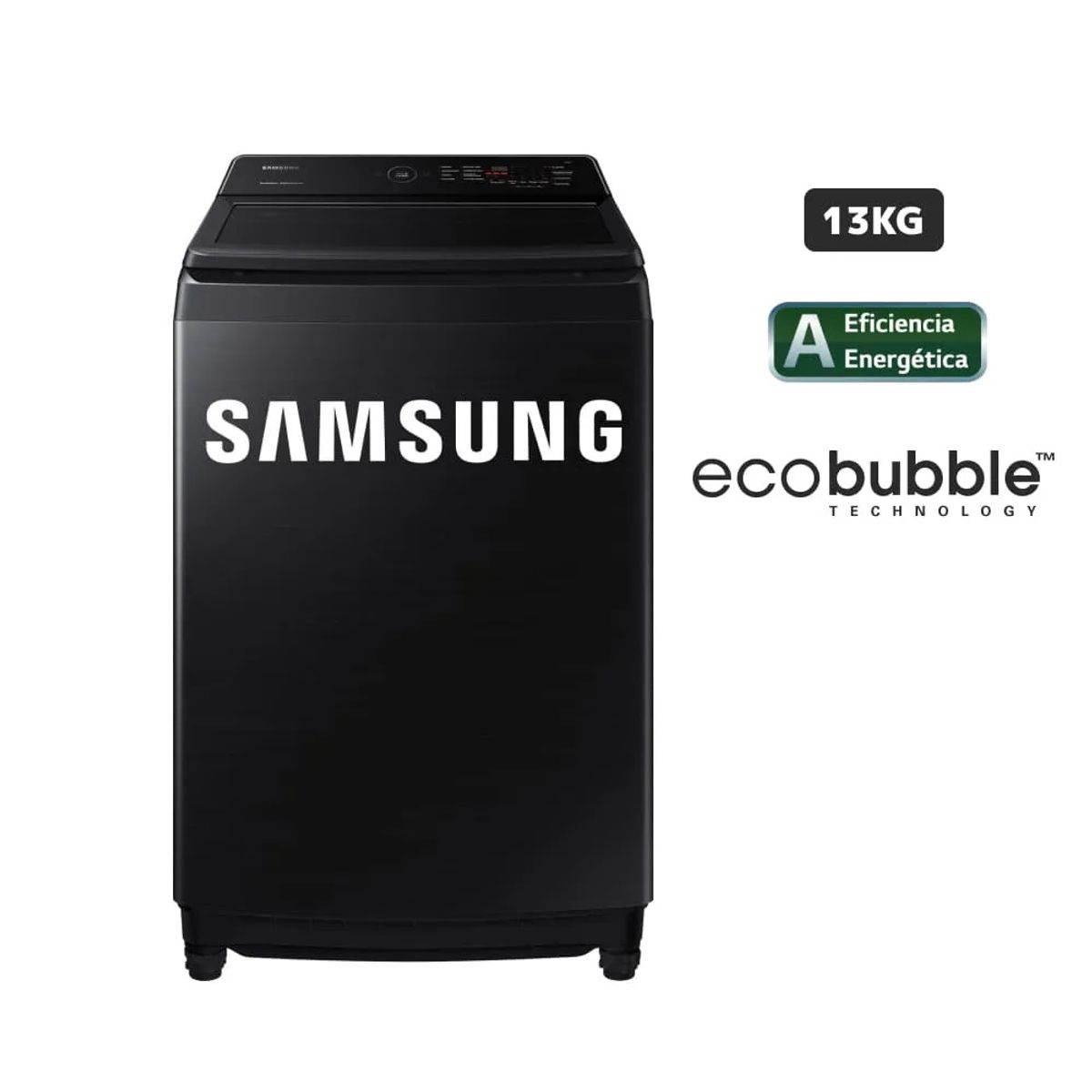 SAMSUNG - Lavadora Samsung 13Kg Carga Superior WA13CG5441BV - Negro