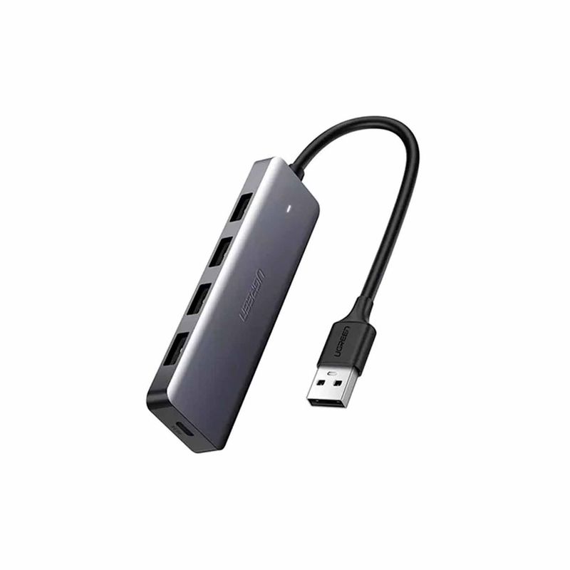 UGREEN - Adaptador Ugreen CM219 con 4 puertos USB-A 3.0 y cable USB-A 3.0 Negro