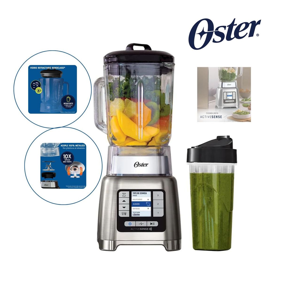 OSTER - Licuadora Oster® ActiveSense™ con Blend-N-Go BLSTTDGNBG