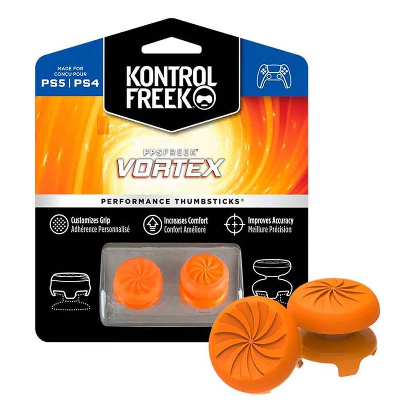 KONTROLFREEK - KontrolFreek Vortex para Mando PS4 PS5 FpsFreek Grips Naranja.