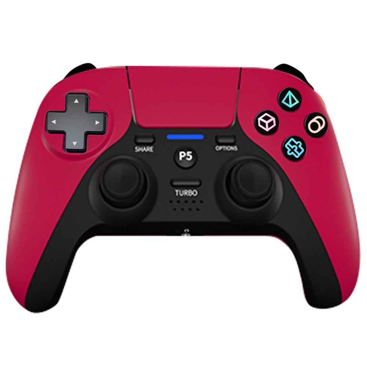 VARIOS - Mando para PC Alámbrico Rojo Cósmico Alta Calidad con Cable Deluxe