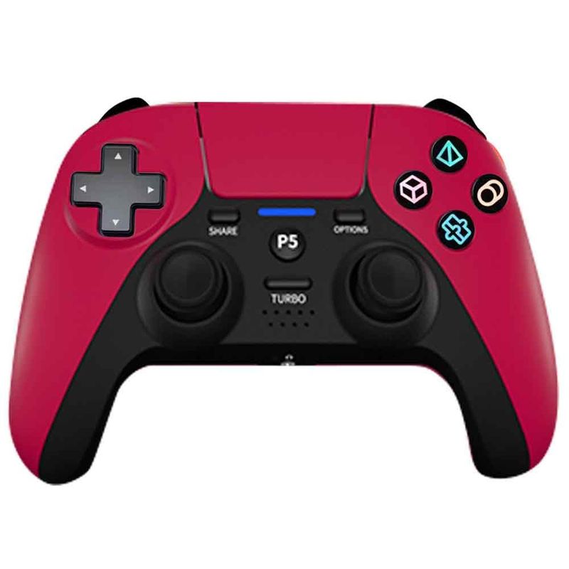 VARIOS - Mando para PC Alámbrico Rojo Cósmico Alta Calidad con Cable Deluxe