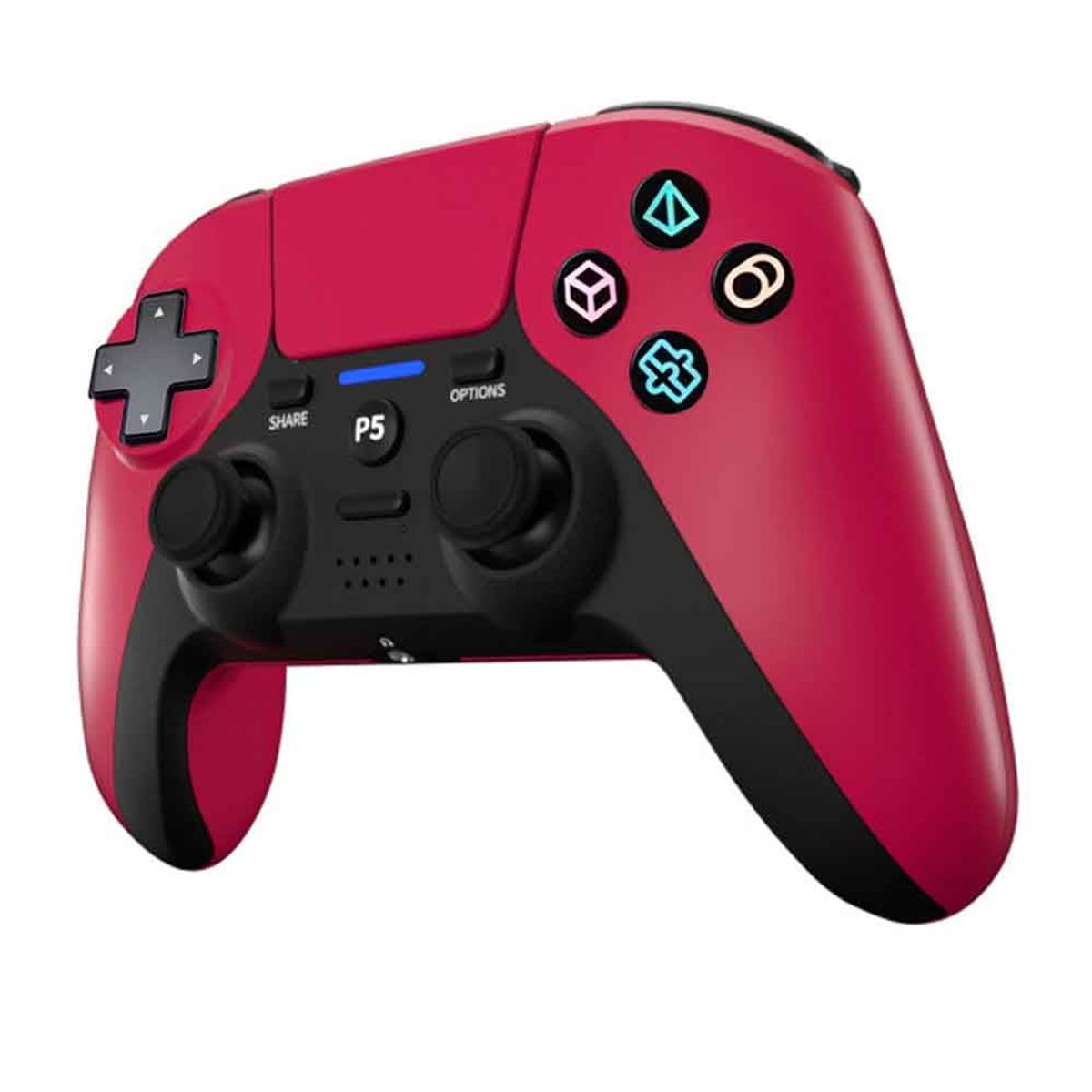 VARIOS - Mando para PC Alámbrico Rojo Cósmico Alta Calidad con Cable Deluxe