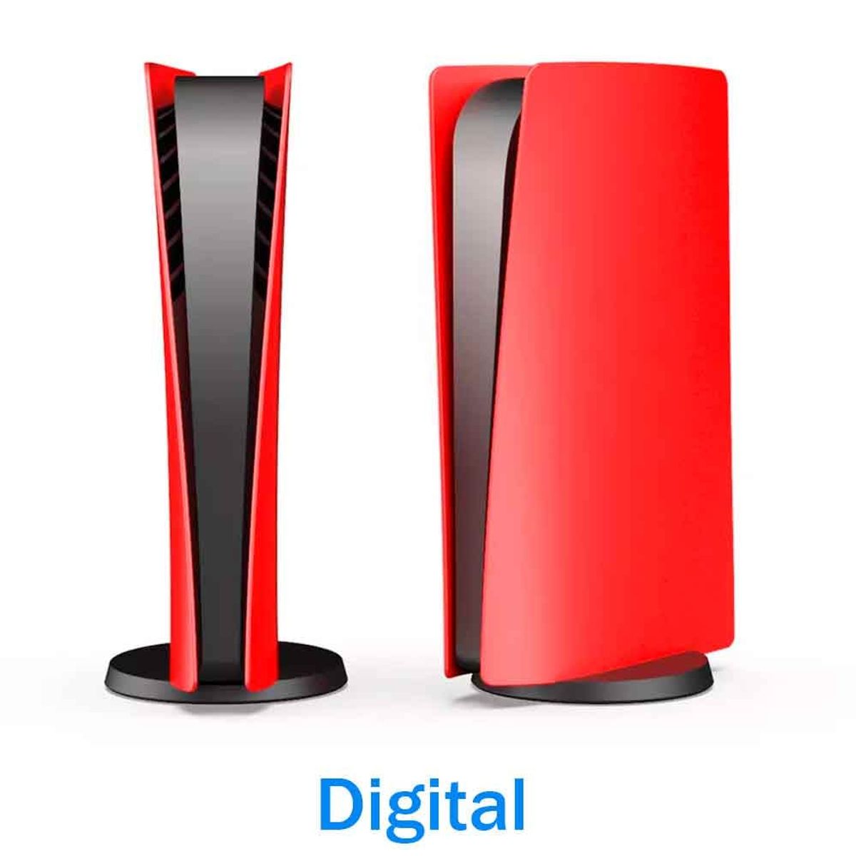 VARIOS - Cubierta Tapa Reemplazo para PS5 Digital Rígido Rojo.