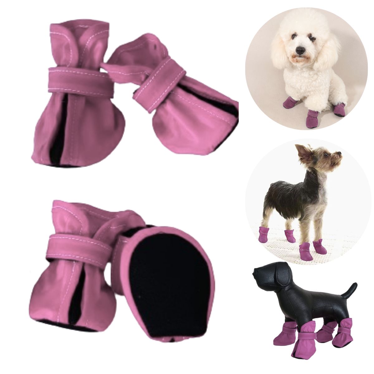 GENERICO - ZAPATOS IMPERMEABLES P-PERROS Y MASCOTAS ROSADA-XL