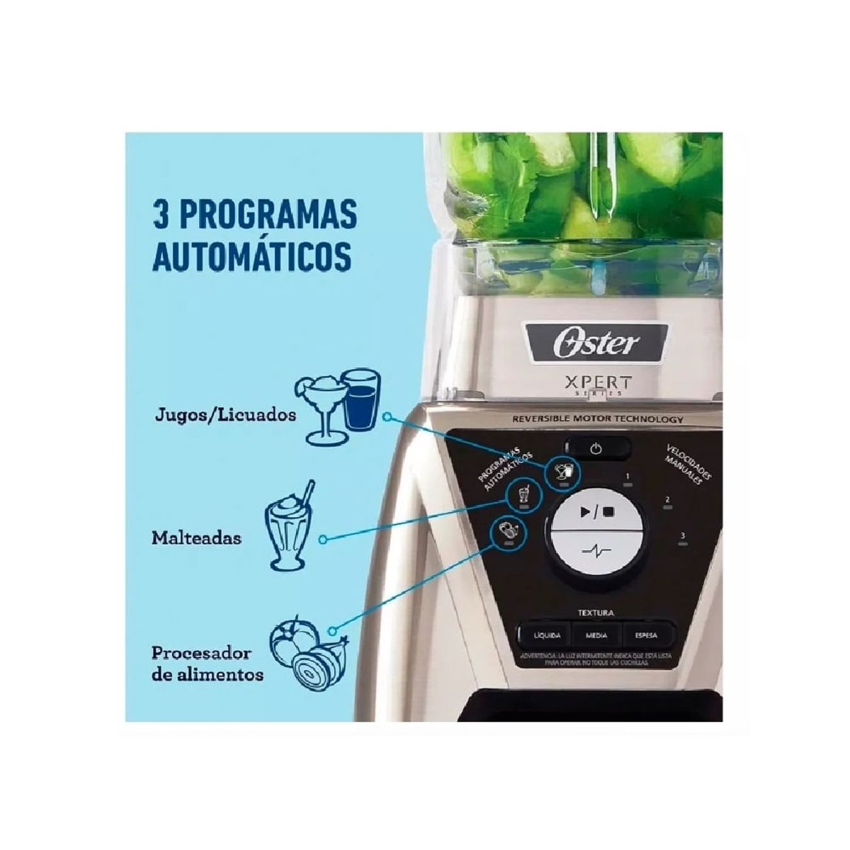 OSTER - Licuadora Oster BLST3B-CAG-053 Tecnología Reversible Xpert Series