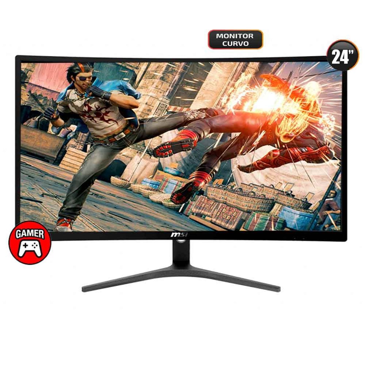 MSI - Monitor Gamer Curvo MSI 24 FHD VA HDMI/VGA 75Hz 8MS FreeSy Optix G24VC