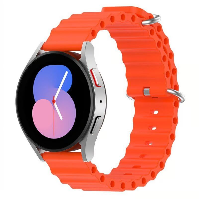 GENERICO - Correa Silicona Ocean para SAMSUNG WATCH 5 Pro - Naranja