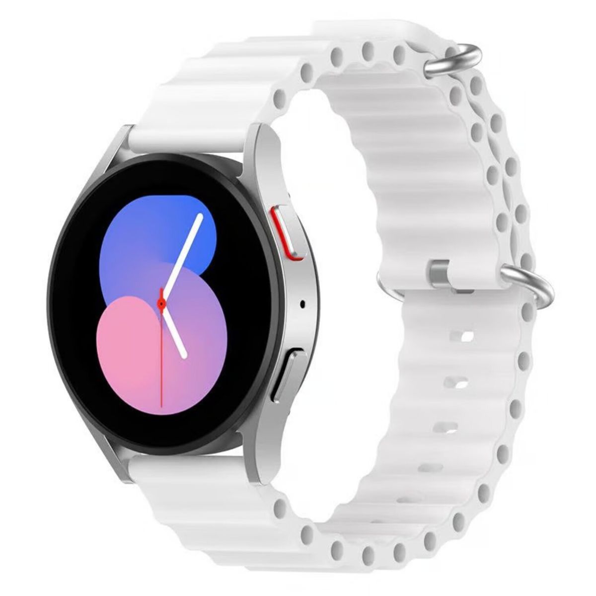 GENERICO - Correa Silicona Ocean para SAMSUNG WATCH 5 Pro - Blanco