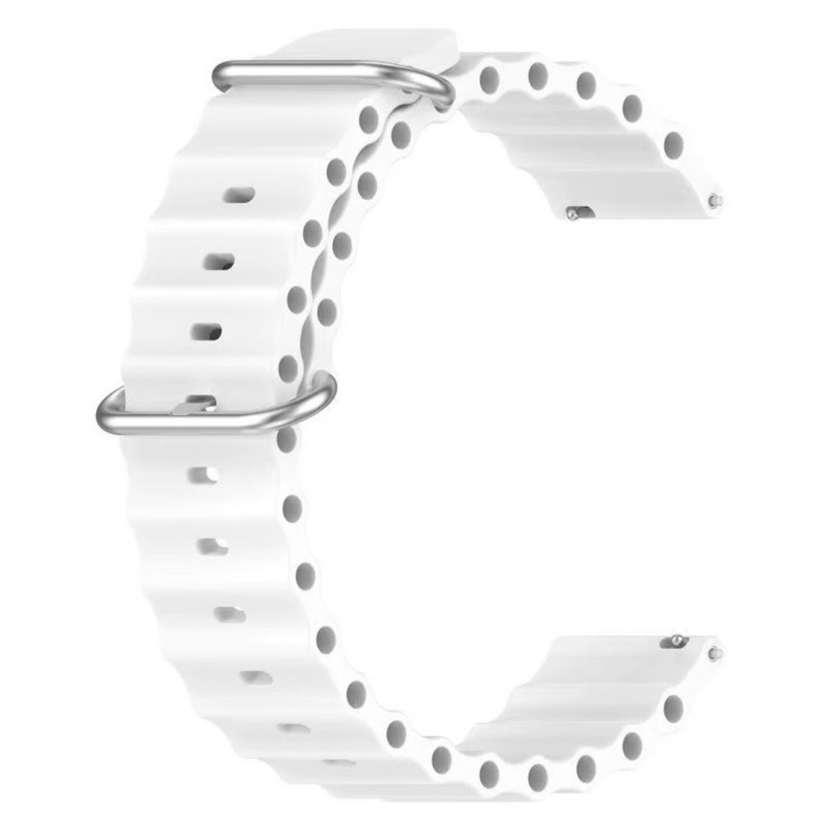 GENERICO - Correa Silicona Ocean para SAMSUNG WATCH 5 Pro - Blanco