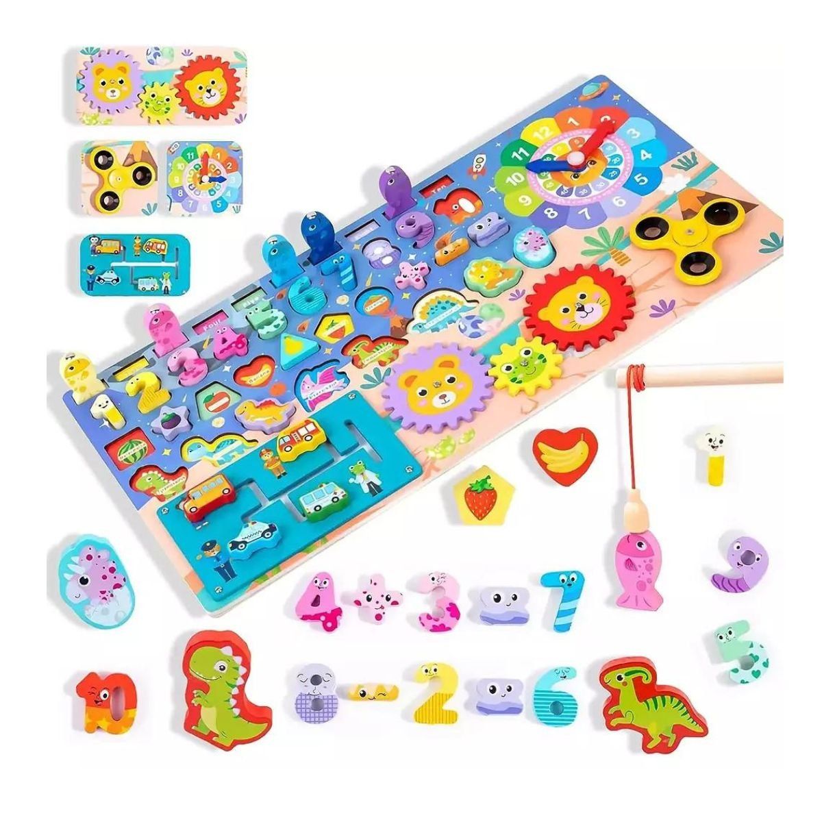 IMPORTADO MC - TABLERO MONTESSORI PARA NIÑOS 8 EN 1 DIDACTICO EDUCATIVO