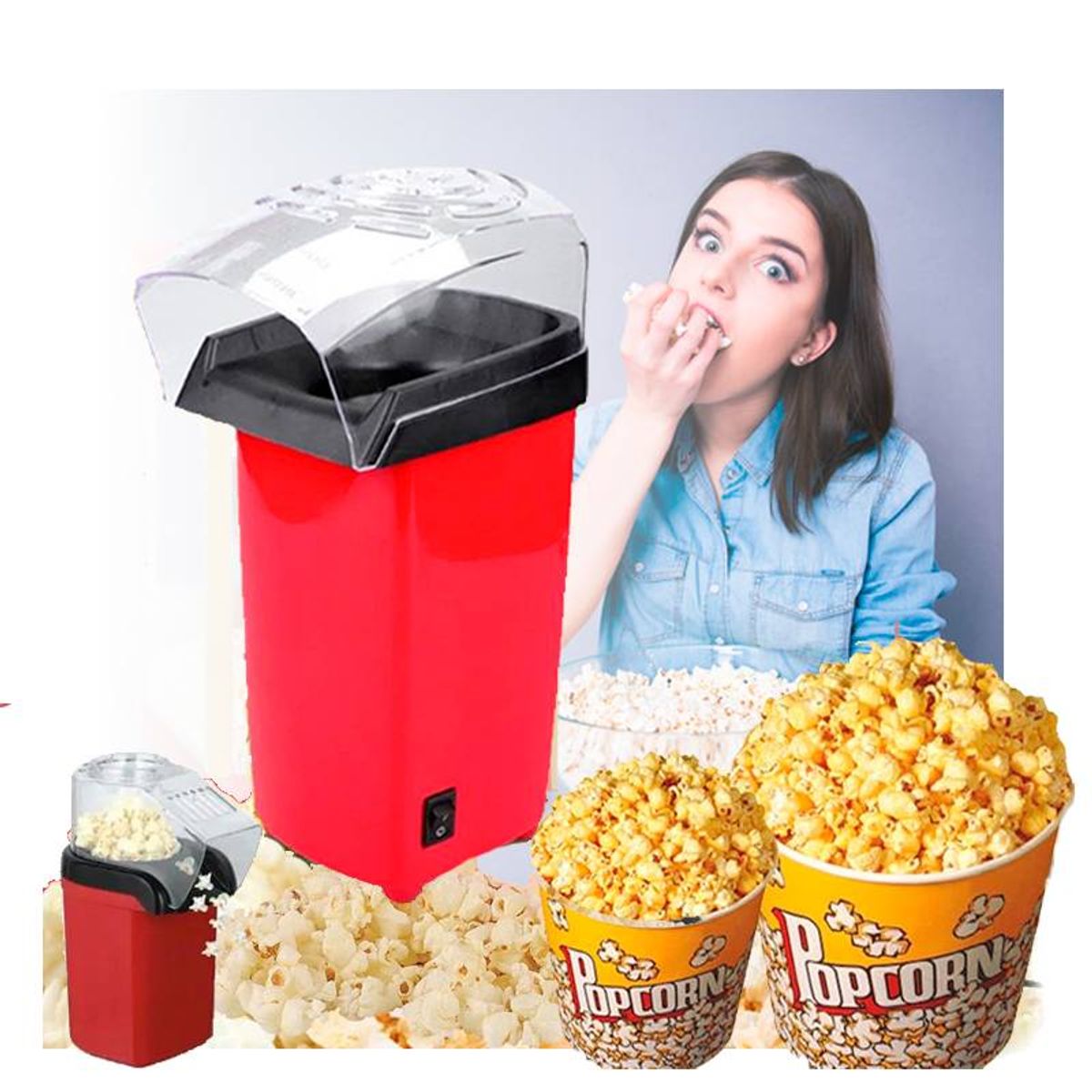 OEM - Pop Corn Maker Electrico Máquina para Hacer Canchita Palomitas de Maiz