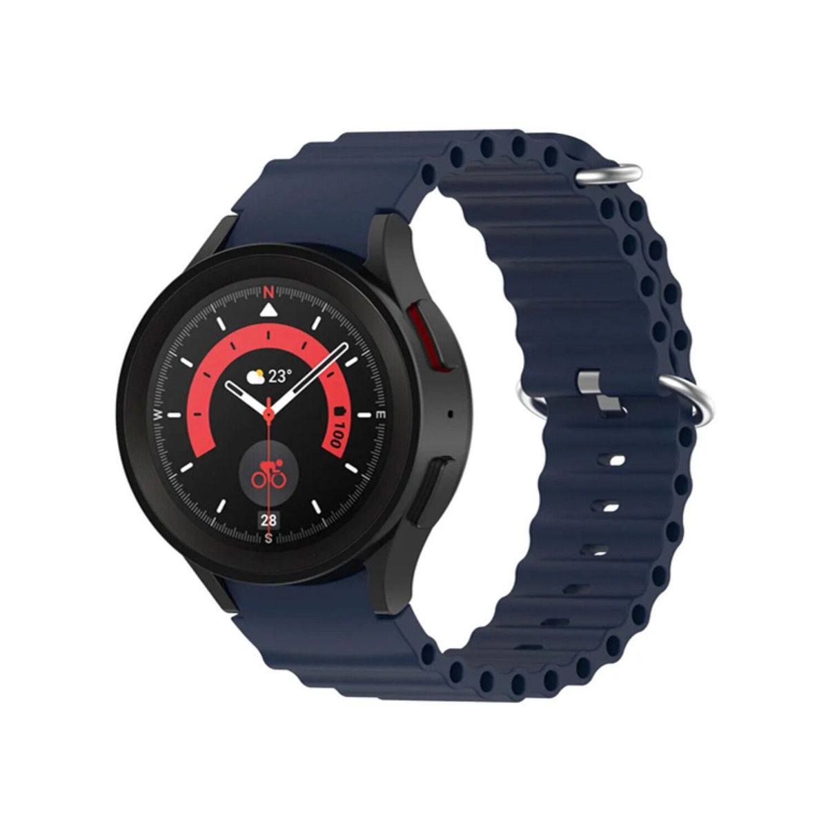 GENERICO - Correa Silicona Ocean para SAMSUNG WATCH 5 Pro - Azul