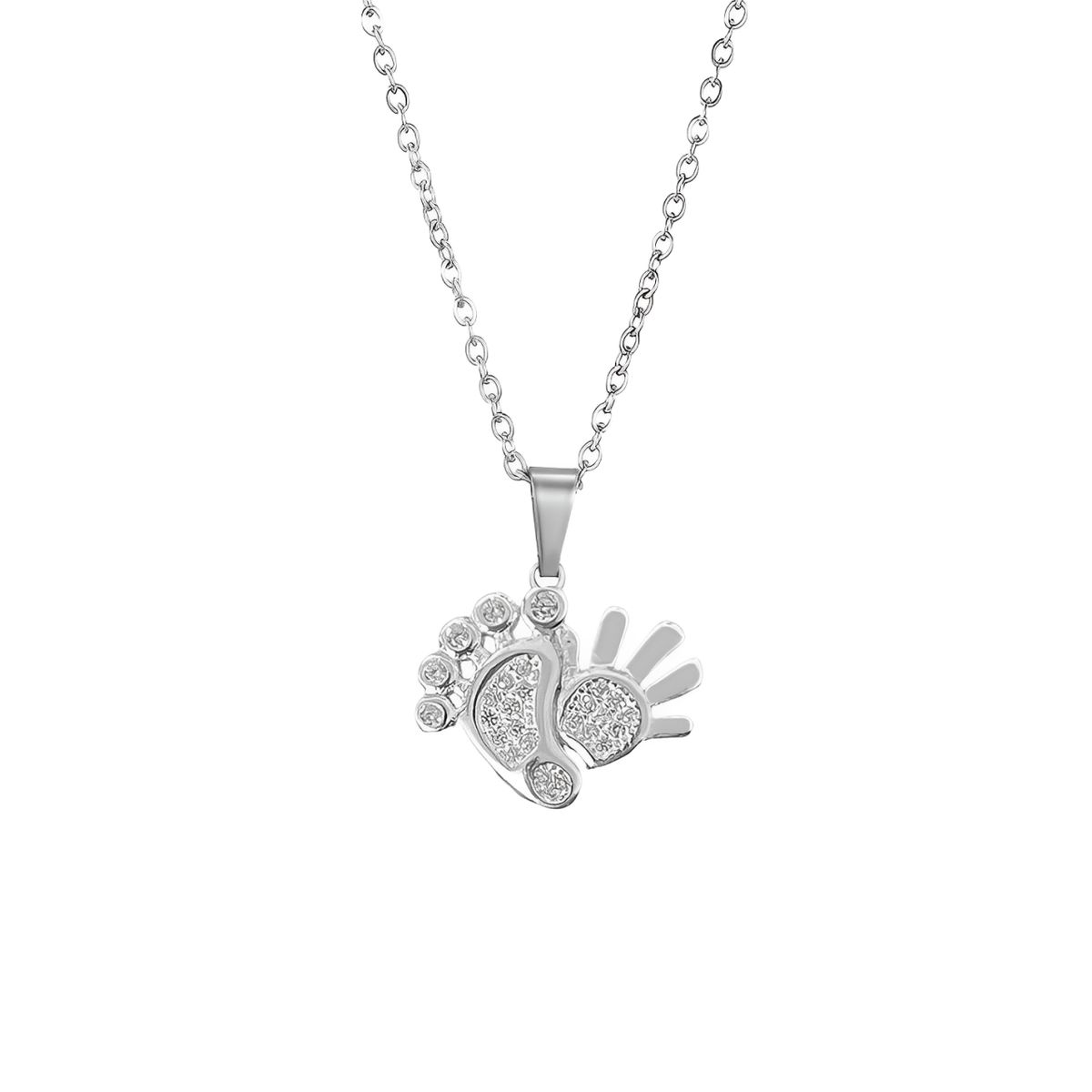 GENERICO - Collar Mujer Huella Bebé Regalo Mamá Joya Plata 925