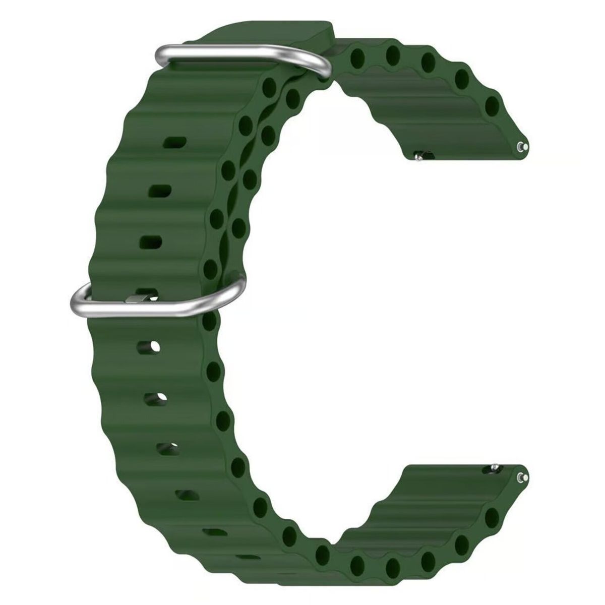 GENERICO - Correa Silicona Ocean para SAMSUNG WATCH 5 Pro - Verde Militar