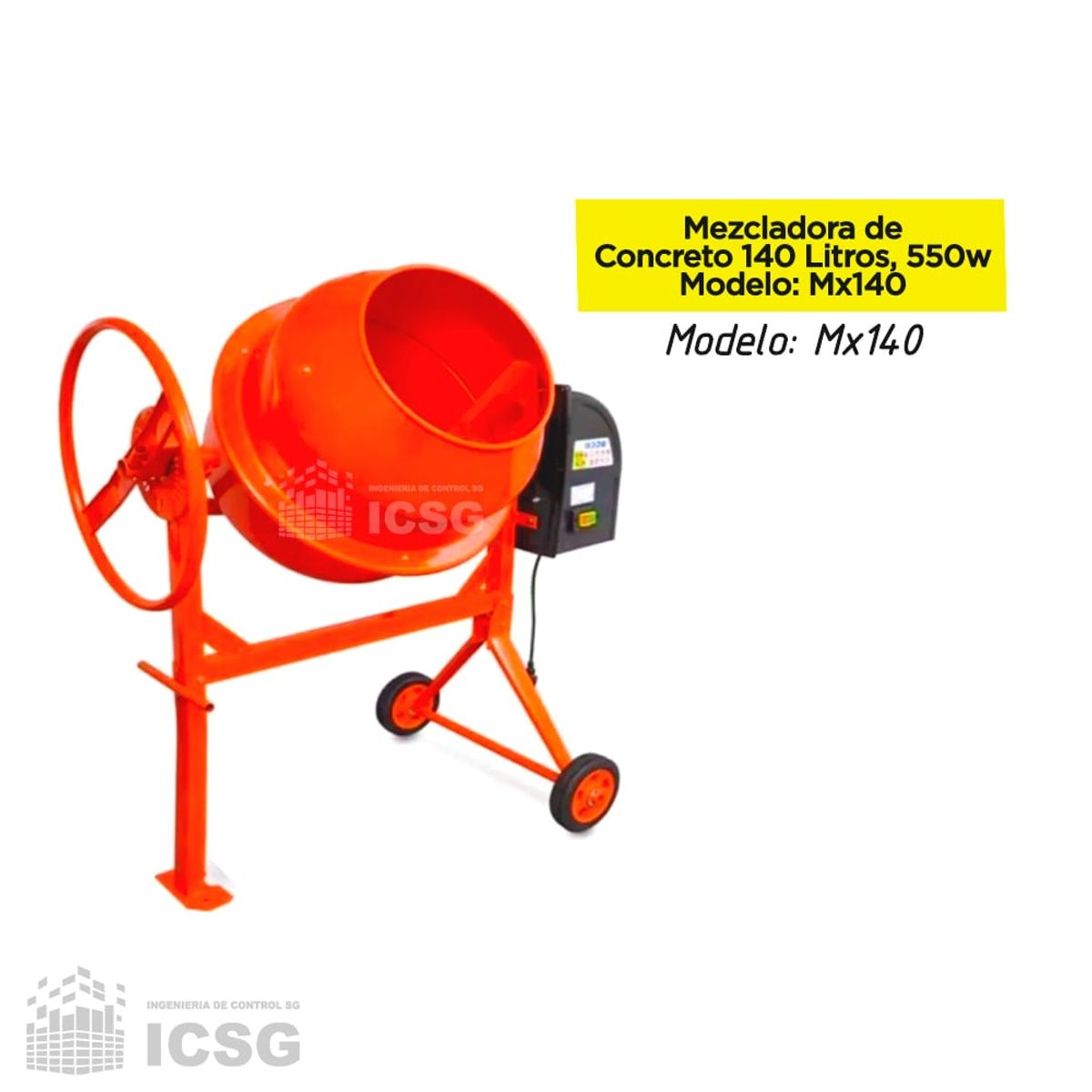 GENERICO - Trompo Mezcladora de Concreto 140L y 550W