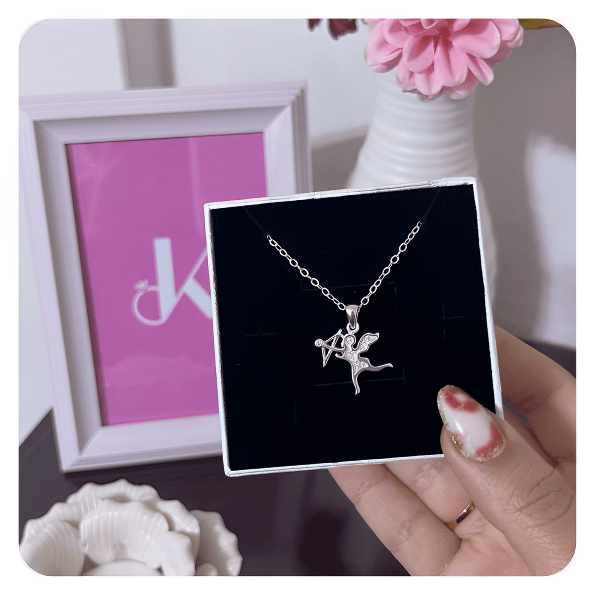 GENERICO - Collar Mujer Cupido Circones Regalo Novia Joya Plata 925