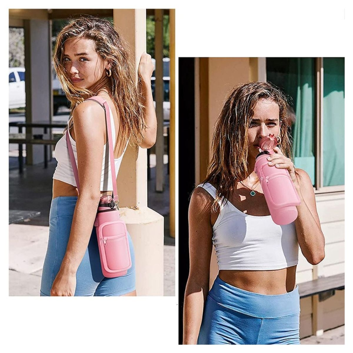 GENERICO - Botella Tomatodo de Agua Deportiva sin BPA con Funda Premium