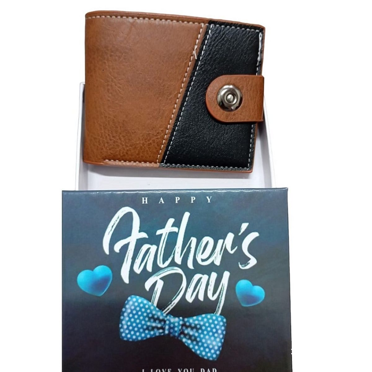 GENERICO - Billetera para hombre cuero PU tarjetero para el dia del padre