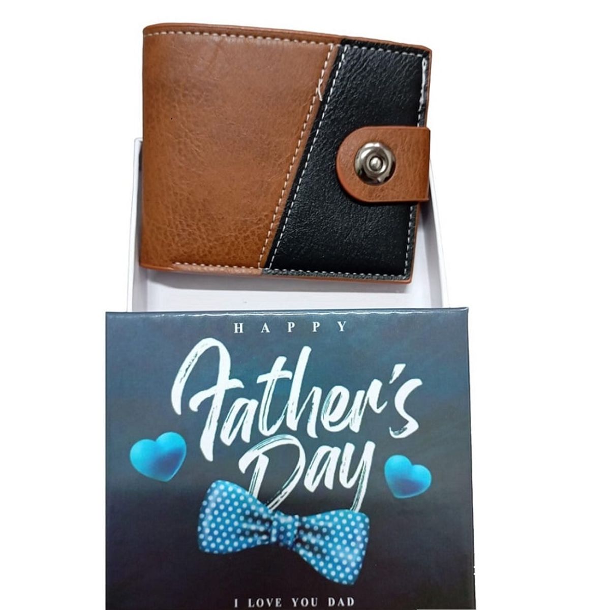 GENERICO - Billetera para hombre cuero PU tarjetero para el dia del padre