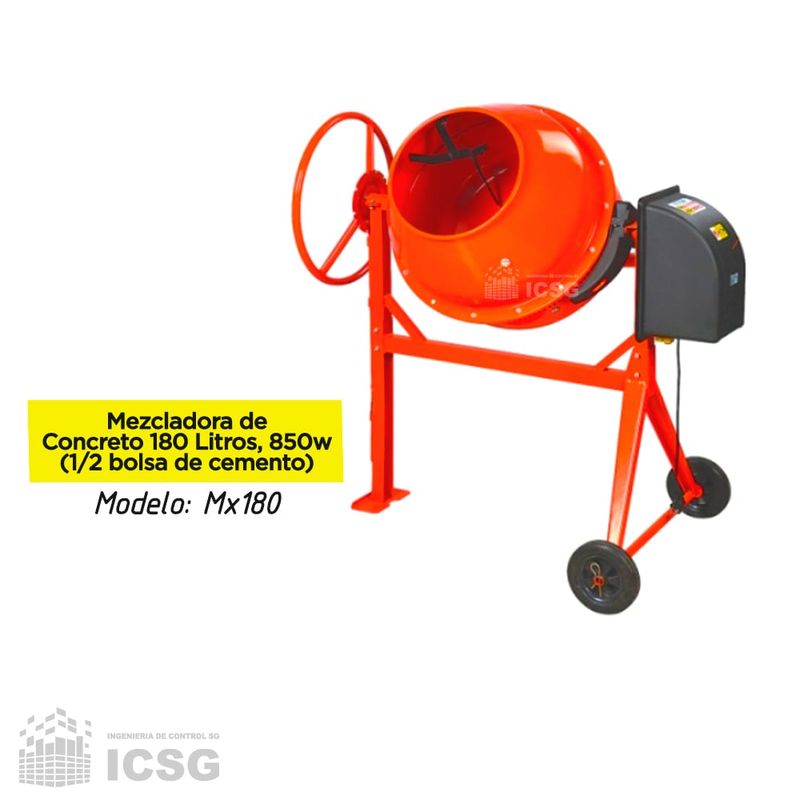 GENERICO - Trompo Mezcladora de Concreto 180L y 850W