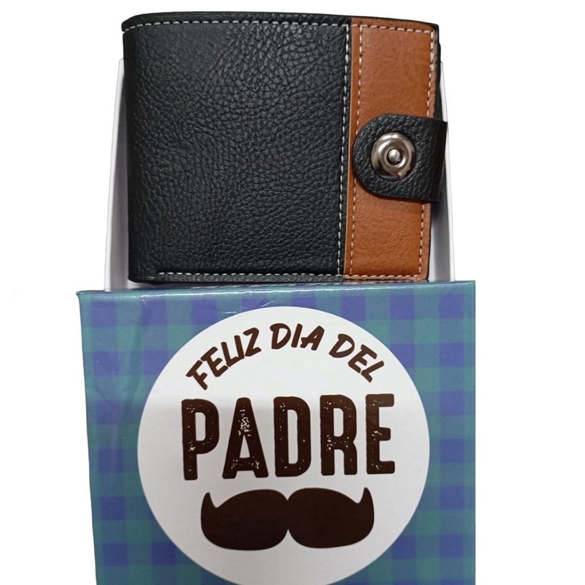 GENERICO - Billetera para hombre cuero PU tarjetero para el dia del padre