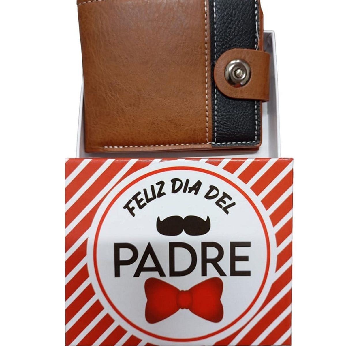 GENERICO - Billetera para hombre cuero PU tarjetero para el dia del padre