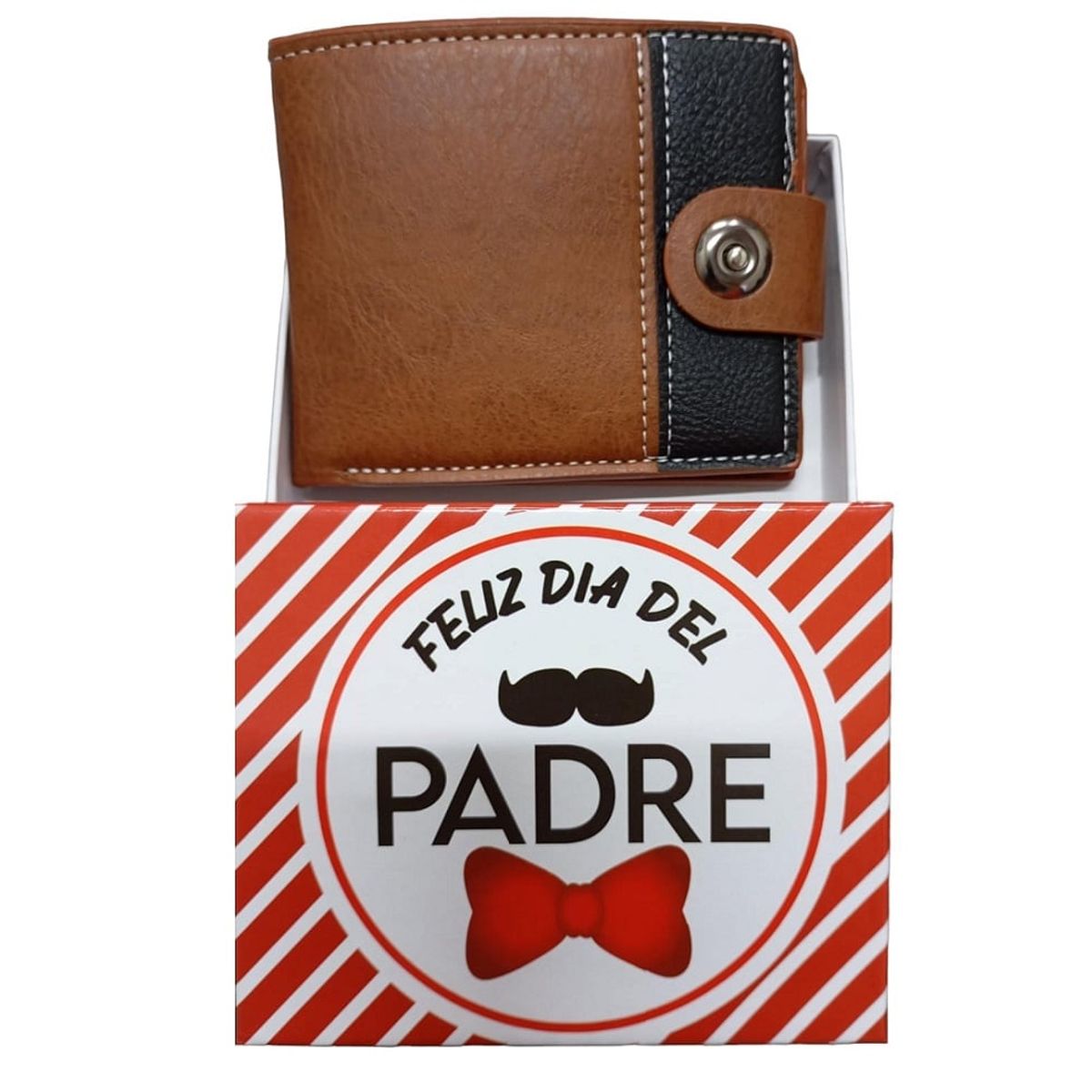 GENERICO - Billetera para hombre cuero PU tarjetero para el dia del padre