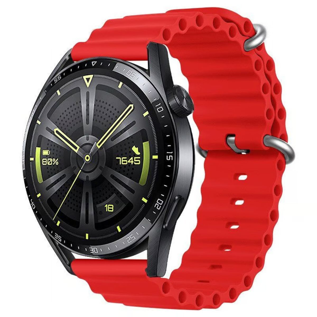GENERICO - Correa Silicona Ocean para SAMSUNG WATCH 4  - Rojo