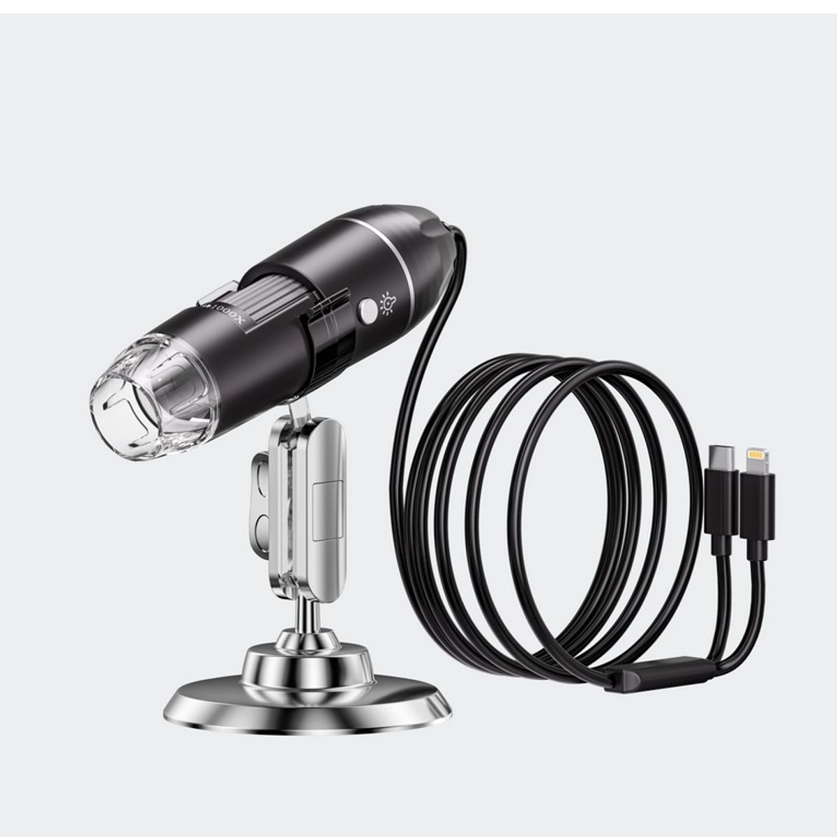 GENERICO - Microscopio Digital para Celular - 1600X - Tipo C y Lightning